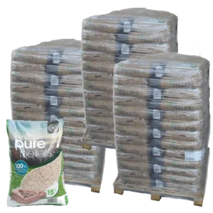 Holzpellets Premium Pure Pellet - 3 Paletten - 195 Säcke - 2925 kg