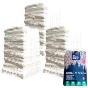 Holzpellets Les Granulés Français - 3 Paletten - 189 Säcke - 2835 kg