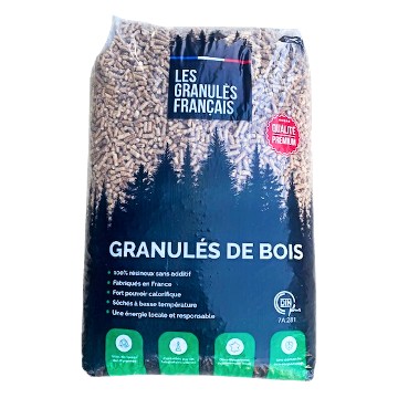 Holzpellets Les Granulés Français - 1 Palette - 63 Säcke - 945 kg