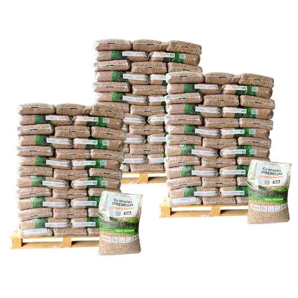 Holzpellets Premium SimplyPELLET - 3 Paletten - 195 Säcke - 2925 kg